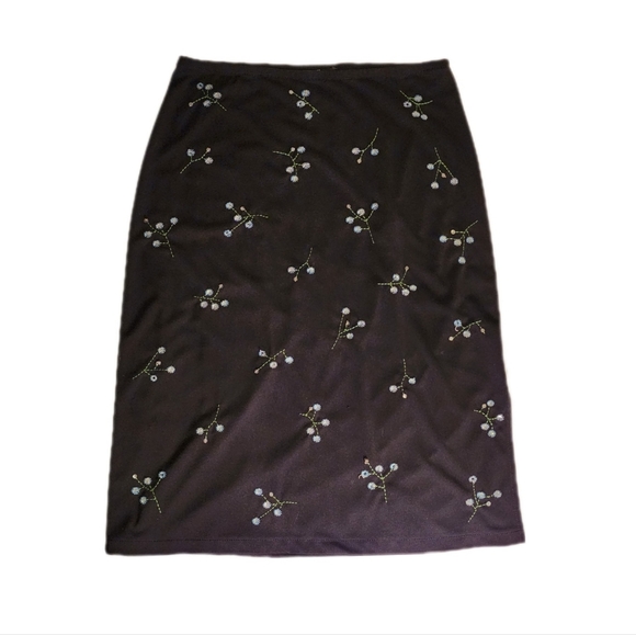 BCBGMaxAzria Sequin Embroidered Skirt - Picture 13 of 14